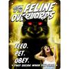 Оловянная винтажная табличка с изображением кошек ужасов Feline Overlords