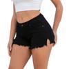 Womens Ripped Jeans Shorts Summer Stretch Skinny Distressed Straight Leg Stylish High Waist Curvy Denim Shorts Sexy