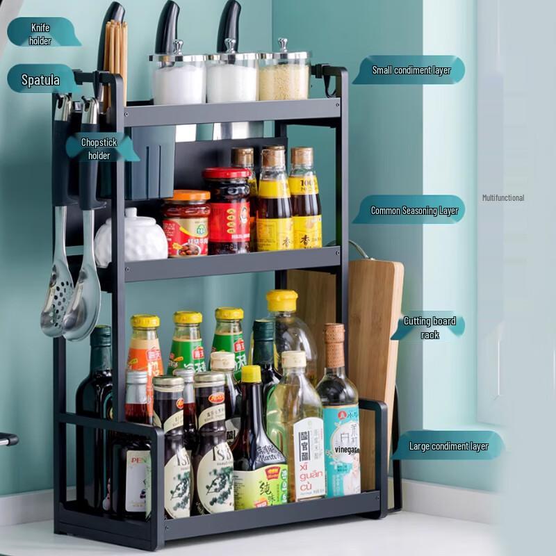 Yunshuang 3-Tier Countertop Kitchen Spice Rack with Holders