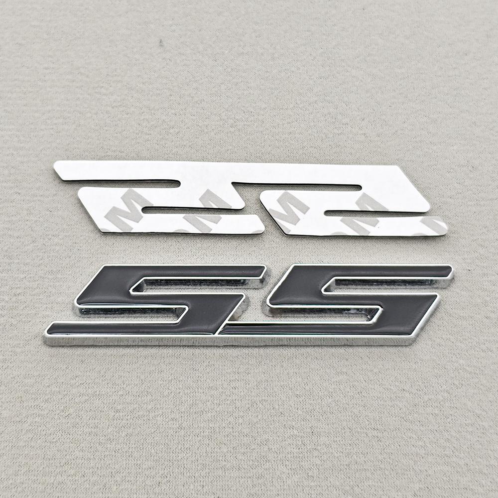 AABKB1 New Car Styling Badge 3D Metal SS Logo Front Grill Emblem Fender Trunk Sticker Decal Accessories For Chevrolet Camaro Silverado