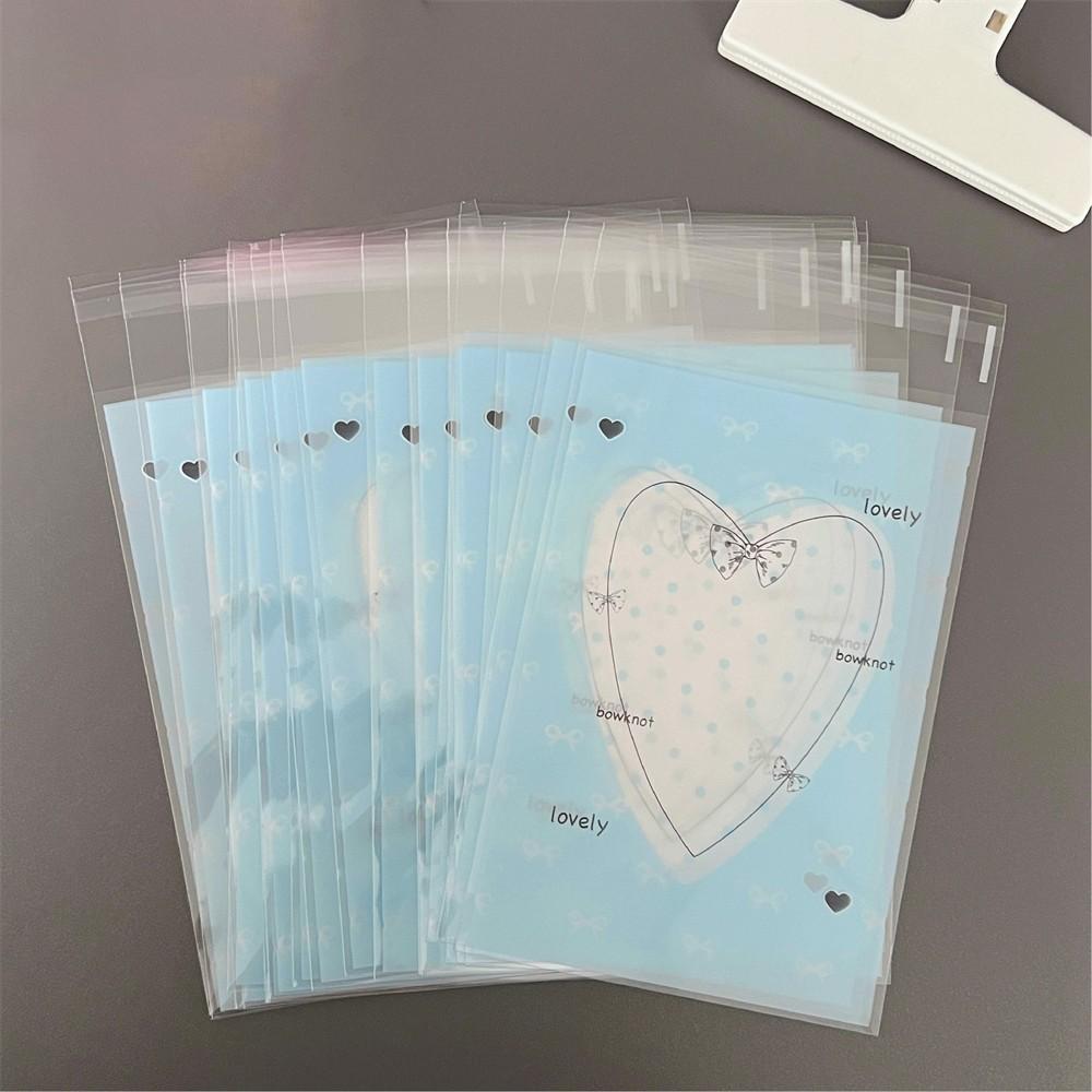 50 шт. корейский INS балетный стиль синий розовый бант прозрачная карта Opp мешок Kpop Idol 3 дюйма фотокарта DIY декор упаковка дисплей карман