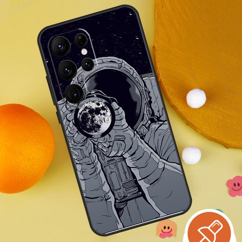 Космическая Луна Астронавт Чехол Для Samsung Galaxy S22 S23 Ultra S20 FE S21 FE Note 10 20 Ultra S8 S9 S10 Plus Чехол