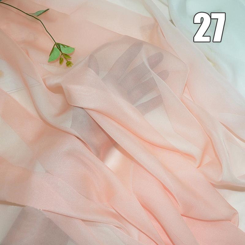 1/2/3M Ткань Шифон с Градиентом Органза Тюль Для DIY Платья Ханьфу Сценического Костюма Свадебной Вечеринки Декор Швейные Поделки