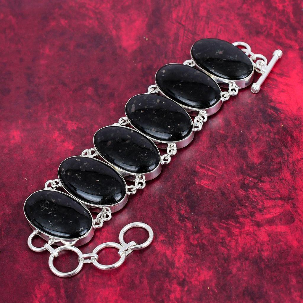 Nummite Gemstone Bracelet , 925 Solid Sterling Silver Jewelry, Designer Jewelry Adjustable Chain Bracelet, Handmade Bracelet For Gift