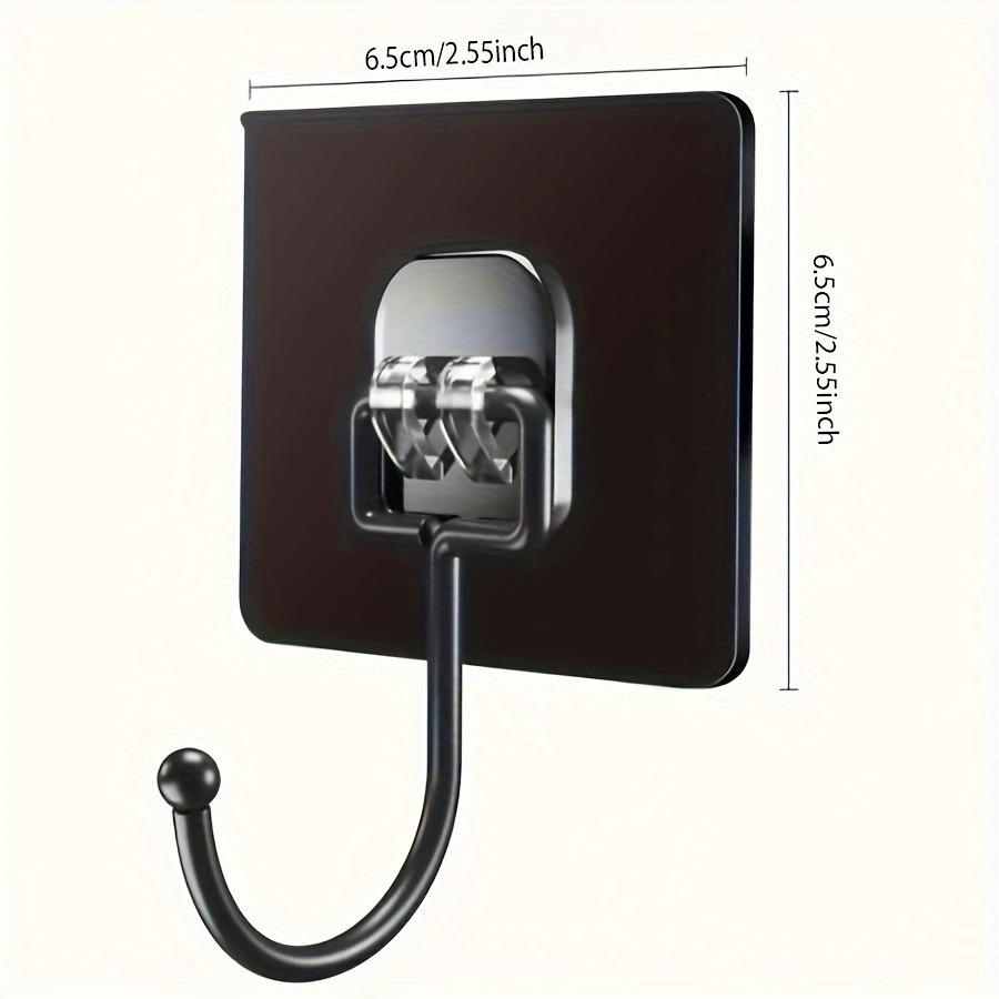 10pcs Self-Adhesive Towel Hooks, Waterproof Rotating Wall Hangers, Strong Adhesive Bathroom Kitchen Organizer for Door Pantry