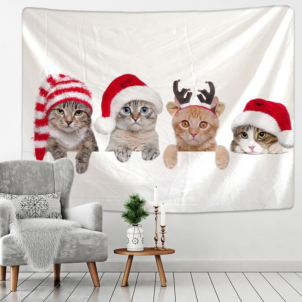 Счастливого Рождества, рождественской атмосферы, гобелен с принтом, украшение для дома, гостиной, спальни, стены, гобелен
