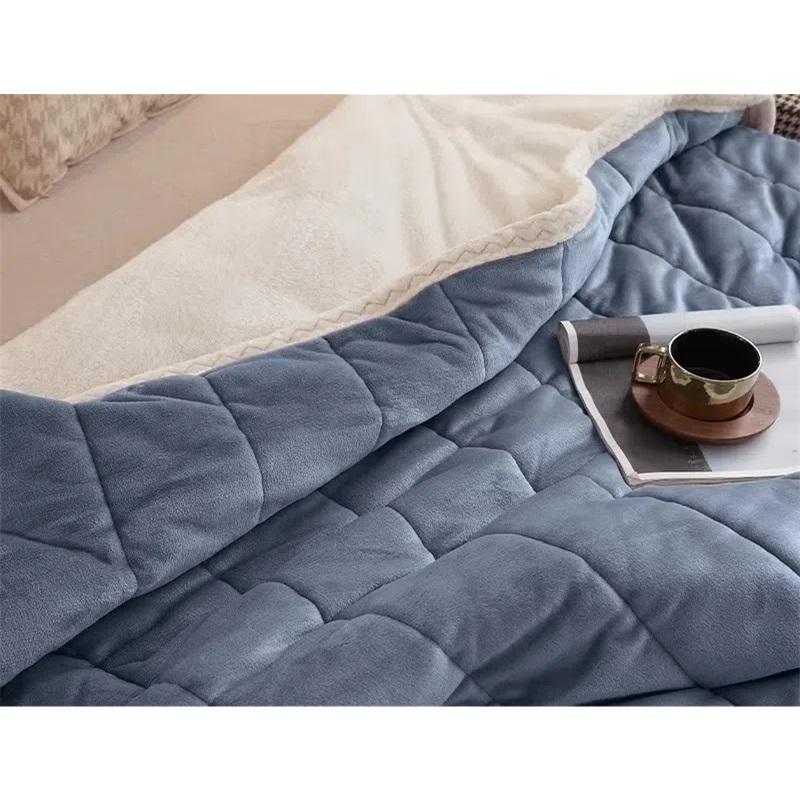Осенне-зимнее молочное бархатное хлопковое одеяло, одеяло для сна, чехол для дивана, одеяло для офиса, осенне-зимнее маленькое одеяло из кораллового бархата