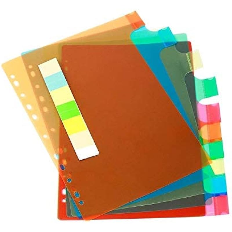 True-Ally A4 Binder Index Divider (10 Insertable tab Sheets) - Separators for Box Files, Lever Arch Files, Binders - A4