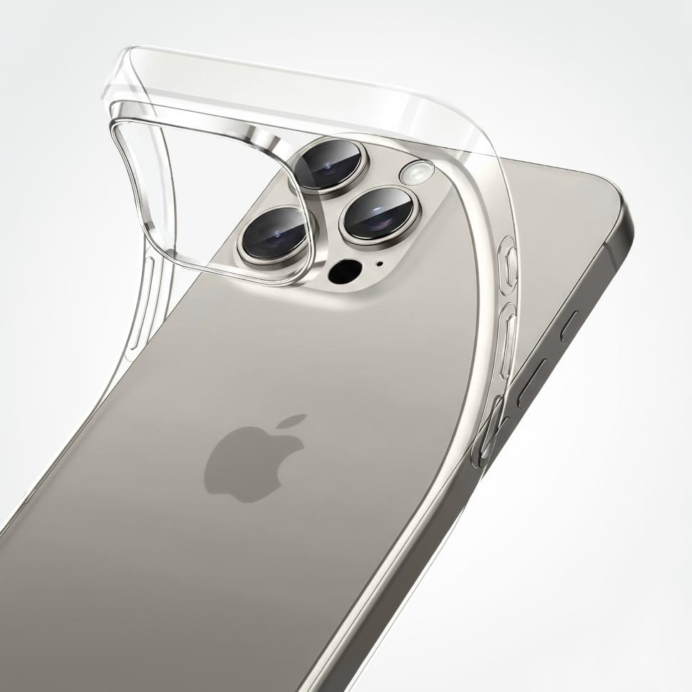 UrbanPalm Case for iPhone 15 Pro, Silicone, Transparent