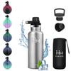 Вода газированная Два типа нержавеющей стали No No Heat Cold Vacuum Mug Outdoor Easy to Less Поставляется с бутылкой для непосредственного питья [ASAKA], 500 мл, термос,
