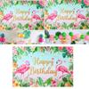 Hawaii Tropical Photography Backdrop Seaside Flamingo Birthday Party Decoration Background Summer Hawaii Theme Party Supplies