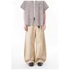 Unisex Relaxed Fit Cargo Pants In Vintage Washed Cotton Wide Leg Banana Cut Slimming Loose Trousers Streetwear Casual Wear