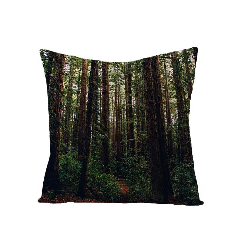 Дом Тропическое Растение Зеленые Листья Полиэстер Наволочка Дом Скандинавский Стиль Подушка Подушка для Талии Наволочка