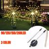 1/2/4 шт. Солнечный фейерверк Свет Водонепроницаемый Уличный 8 Режимов Освещения 90-200LED Сказочная Гирлянда Рождество 3 Цвета Сад