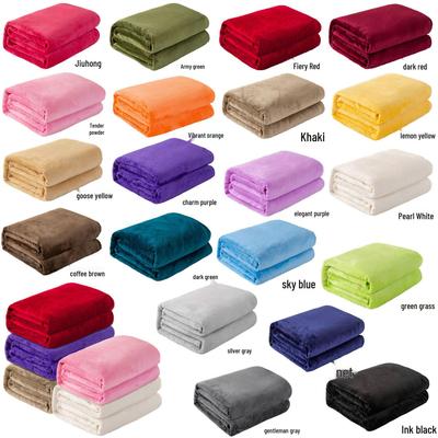 Однотонное фланелевое одеяло - Летнее покрывало для дивана, флисовая простыня, подарочное одеяло