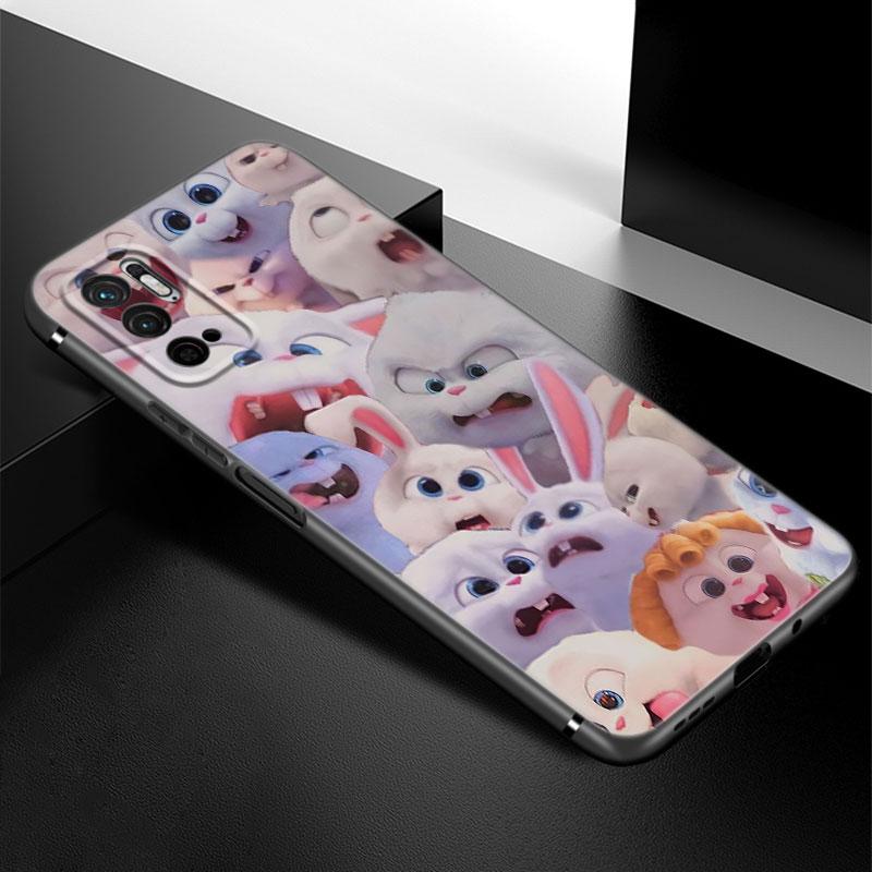 Cartoon Rabbit Phone Case For Xiaomi Redmi Note 7 8 9 10 Lite 11 11E 11T 12 Pro 11S 4G 10T 5G 8T 9S 10S Soft TPU Black Cover
