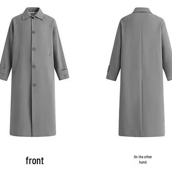 Женский ветрозащитный плащ petite средней длины в японском стиле с воротником-куклой, свободный крой - Весна 2025