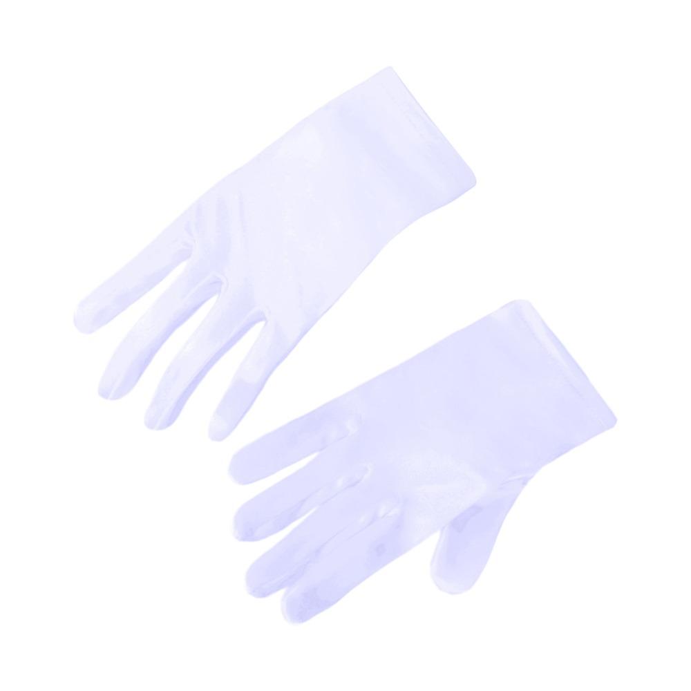 White Children's Wedding Gloves Glossy Satin Etiquette Dress Gloves Creative Dance Gloves Holiday