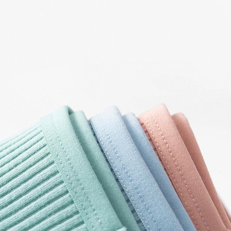 M-2xl Women's Vertical Striped Cotton Panties Low Waist Cotton Briefs Solid Color Underwear