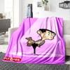 Mr Bean Stage Flannel Blanket Super Soft Warm Cozy Blanket For Sofa Bed Office Travel Allseason Home Decor Gift