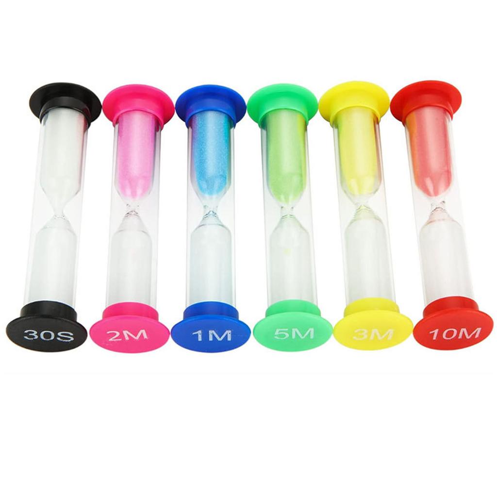 Песочные часы 6 шт. Красочные песочные часы Песочные часы от 30 секунд до 10 минут Точное время для кулинарных игр Тренировки