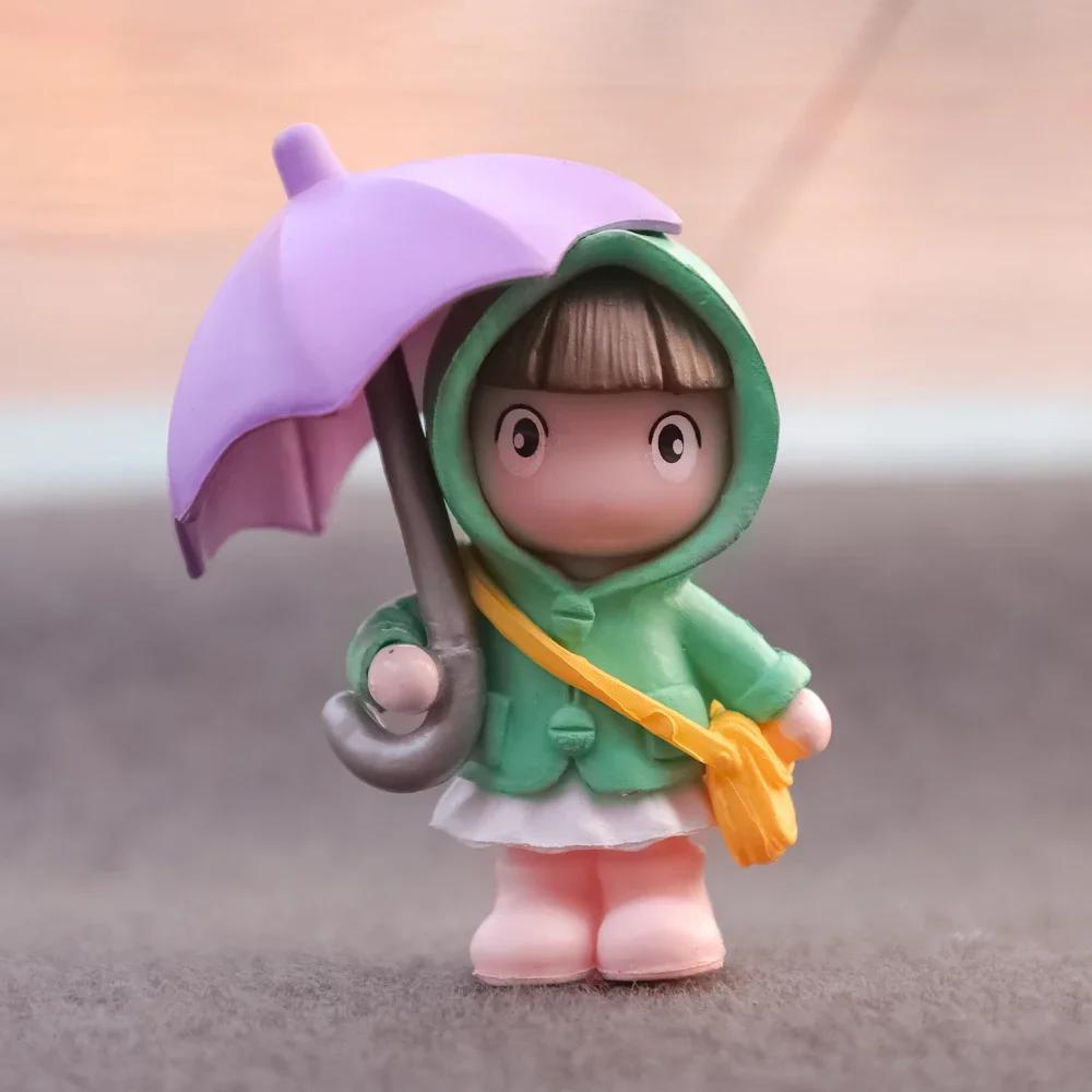 New Umbrella Cute Girl Fashion Car Ornament Lovely Cartoon Doll Exquisite and  Auto Accessories Automotive Decoration