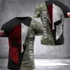 Польский флаг с камуфляжным принтом 3D футболка с круглым вырезом Мужская солдатская с короткими рукавами быстросохнущая свободная удобная новая спортивная футболка