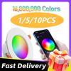 1-10 шт. Умный светодиодный потолочный светильник 10 Вт RGB Bluetooth Потолочный светильник с дистанционным управлением через приложение Изменяющий цвет свет для декора гостиной спальни