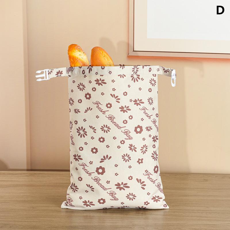 Portable Food Grade Cotton Bread Bags Reusable Homemade Loaf Bag Kitchen Storage Bread Large Washable Storage Bag Food Organizer