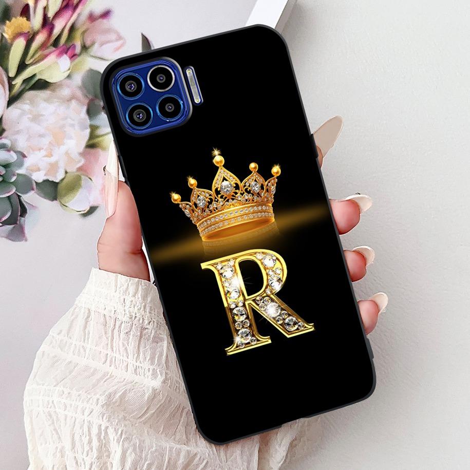 Чехол для Motorola One 5G Популярные буквы Цветочная корона Мягкий силикон Ударопрочный ТПУ Чехол для пары Для телефона Moto One 5G 2020