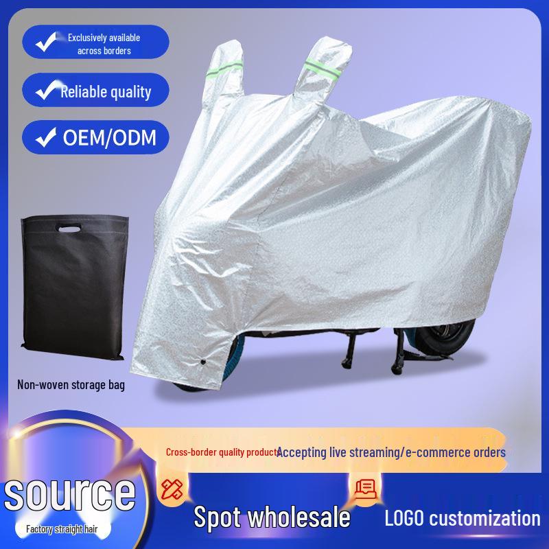 Universal Weatherproof Electric Car and Motorcycle Cover - Rain & Sun Protection, Thickened Dustproof Design