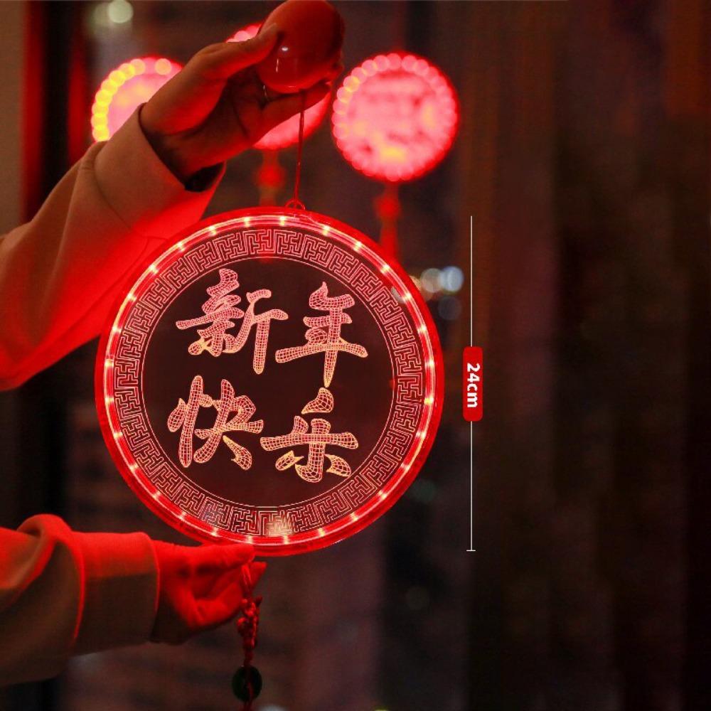 Acrylic New Year Lantern Red Hanging Lights New Red Hanging Lanterns Chinese New Year