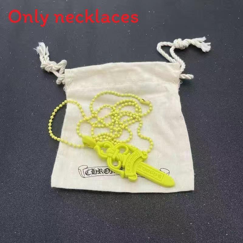 Силиконовое ожерелье с готическим мечом-крестом, разноцветное, для модной повседневной носки