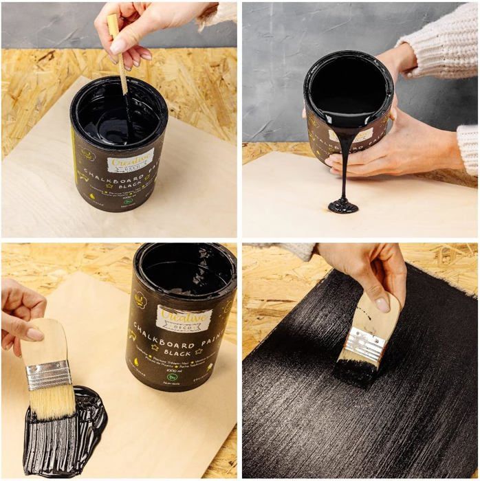 Peinture Ardoise - Creative Deco - Tableau Noir - 1000 ml - Non-Toxique - A Base d’Eau