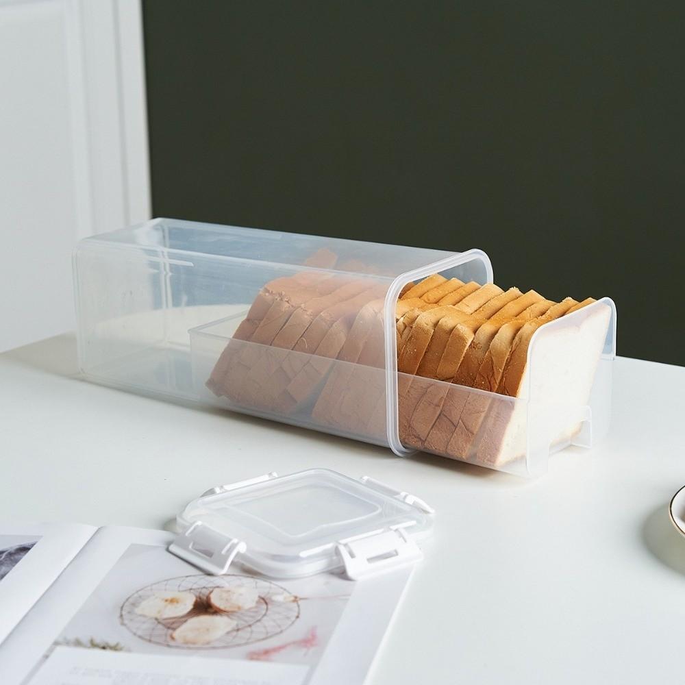 with Sealing Lid Bread Storage Box Plastic Bread Saver Sandwich Bread Holder Bakery Pasta Storage
