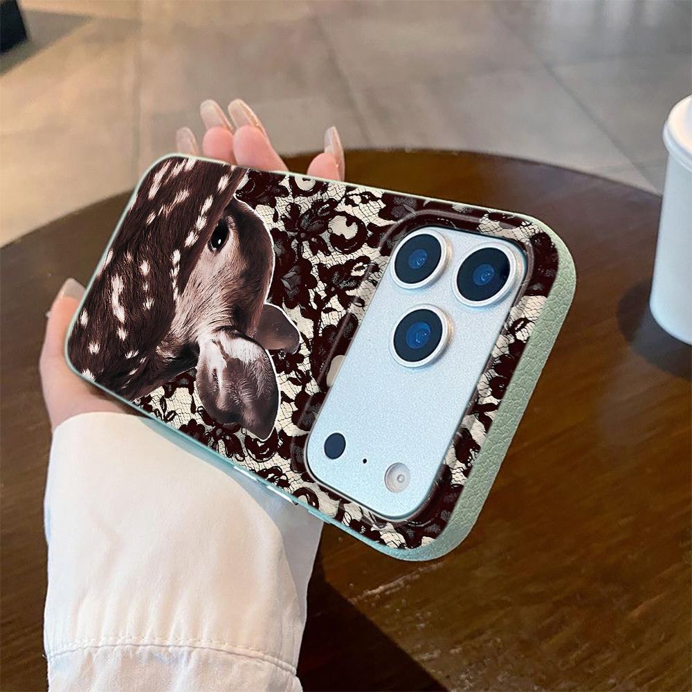 Силиконовый чехол для телефона с узором из кружевного оленя для iPhone 17 Pro Max 11 12 13 14 15 16 Pro 17 Air 15 14 Plus X XS XR Мягкая крышка