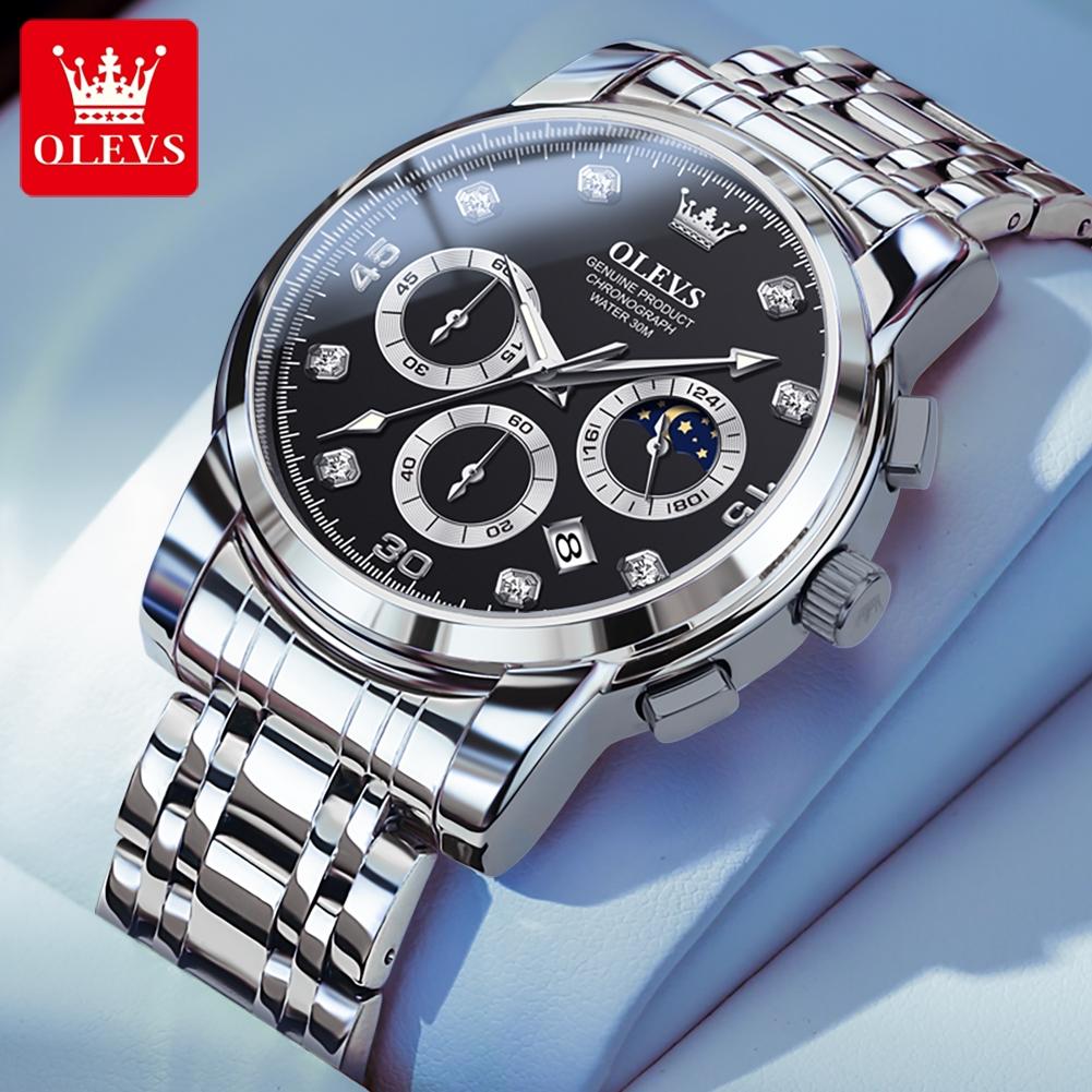 Кварцевые водонепроницаемые часы для мужчин, деловые, из нержавеющей стали, модные, мужские наручные часы с люминесцентным календарем