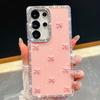 Подходит для Samsung Galaxy A17 Флэш Бриллиант Аврора Бант S25 Ультра Блестящая Пудра Роскошный A56 Чехол для Мобильного Телефона