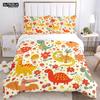 Cute Little Dinosaur Covered With Printed Bedding Cute Style Bedding Set Luxury Customized For Children Queen Bedding Set