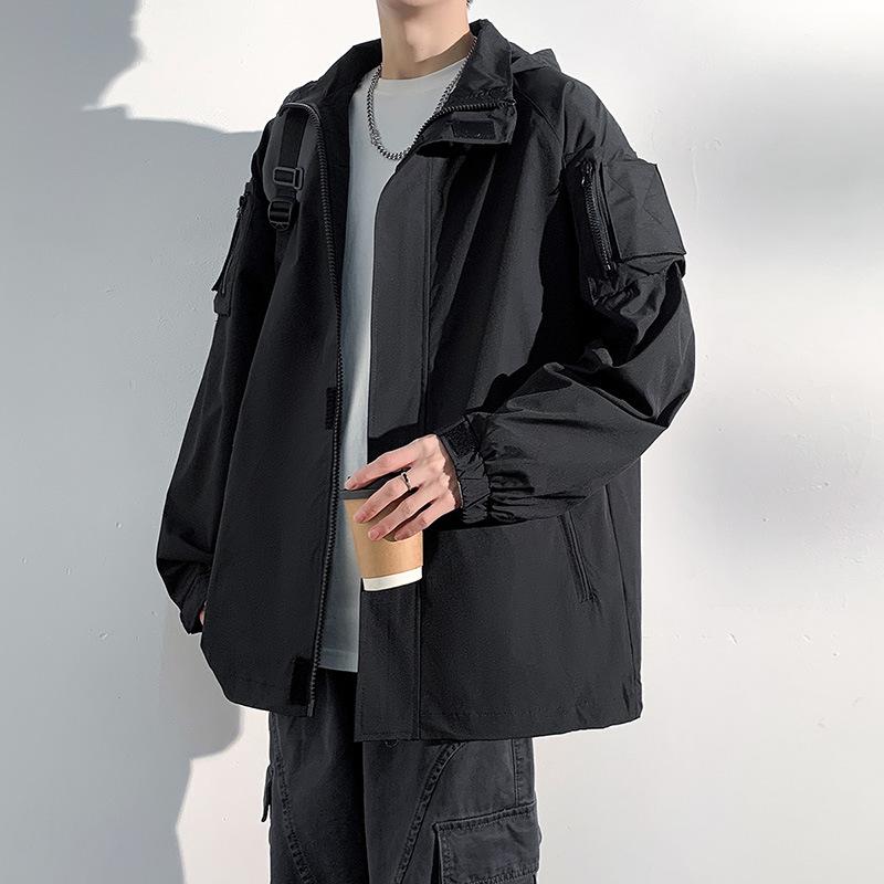 Одежда Мужская весенняя куртка Весенняя корейская мужская осенняя повседневная свободная куртка мужская