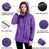 Women Hooded Collar Long Sleeve Solid Color Zipper Lamb Velvet Thickened Warm Parka S-5XL