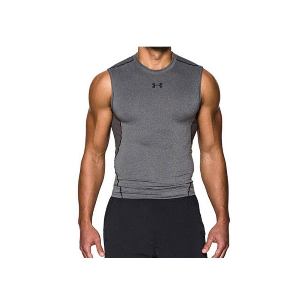 Under Armour Casual Sports Breathable Sleeveless Workout Top Men Tops Dark-Gray 1257469-090