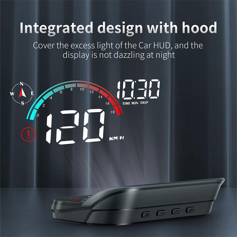 M22 Автомобильный HUD Head Up Display Универсальный Цифровой GPS Спидометр HD ЖК-проекция на стекло Лобовое стекло Проектор для всех автомобилей