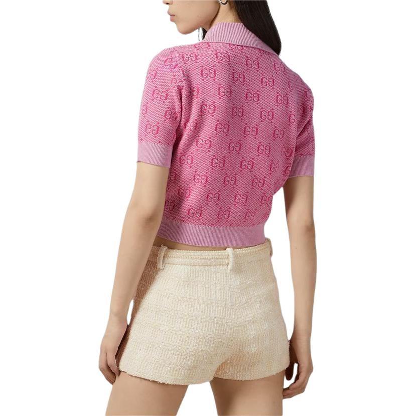 Gucci Жаккардовое поло 'Розовое' 773631-XKDK5-5152