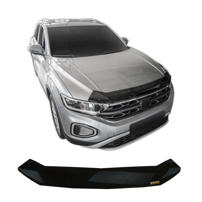 SCOUTT | Bra Capot Déflecteur Protection Pour Volkswagen T-Roc Depuis 2017, Aérodynamique, Assemblage Facile, Aucun perçage requis