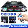 Пиковая мощность 1600 Вт, 4-канальный стереоусилитель Hi-Fi, FM-радио, совместимый с USB и Bluetooth, 4-канальный пульт дистанционного управления звуком, совместимый с Bluetooth