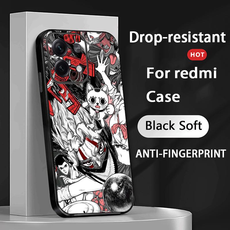 Горячий аниме-дизайн Dandadan Чехол для телефона Для Redmi Note 14 13 12 11 Pro Plus S 5G 14C A3 Мягкий черный чехол для телефона
