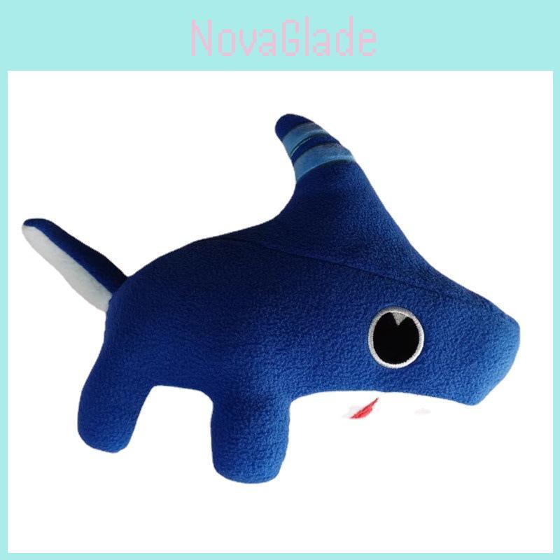Cute Grey And Blue Shark Dog Plush Doll Ideal For Playtime And Decoration