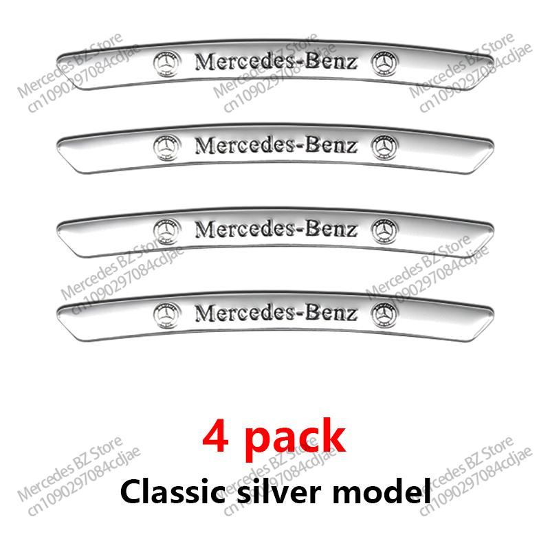 OLV5 4pcs Aluminum Car Wheel Hub Badge Tire Rim Sticker Decor Accessorie For Mercedes Benz E C G M R S Class W204 W212 GLC AMG 4MATIC
