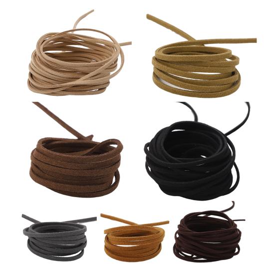 2 шт. бархатной веревки длиной 4 м и шириной 3 мм бархатный шнур для самостоятельного изготовления шнурков для обуви, изготовления ювелирных изделий, ремешков, ожерелий, браслетов, плетеных веревок